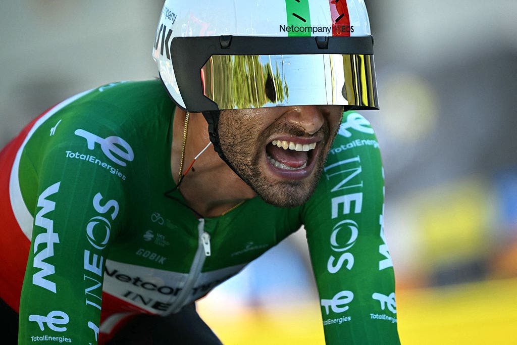 Filippo Ganna delivered a big finale for Netcompany Ineos on stage 1 of the Tour de France
