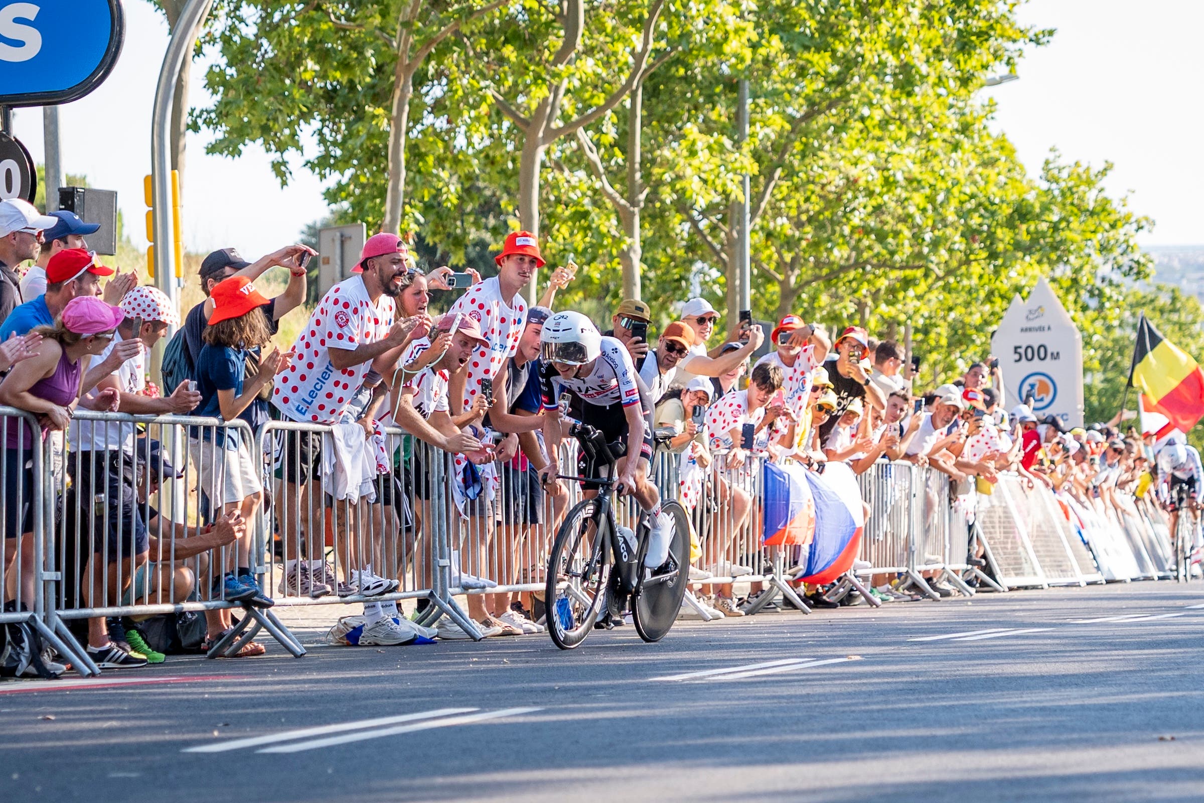Tadej Pogacar came up short in the team time trial (Photo: Alberto Gardin/Eurasia Sport Images/Getty Images)