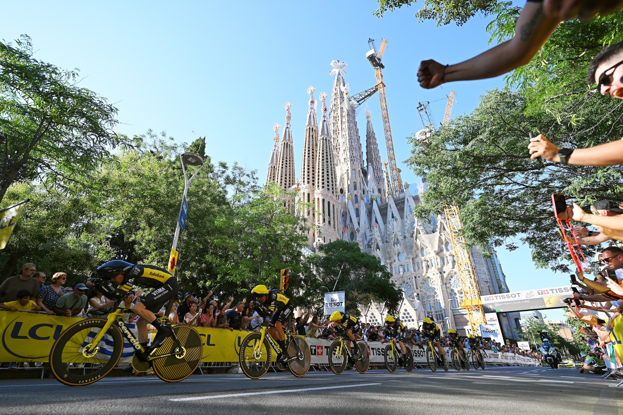 Visma-Lease a Bike won the opening time trial, with Jonas Vingegaard taking the lead (Photo: Tim de Waele/Getty Images)