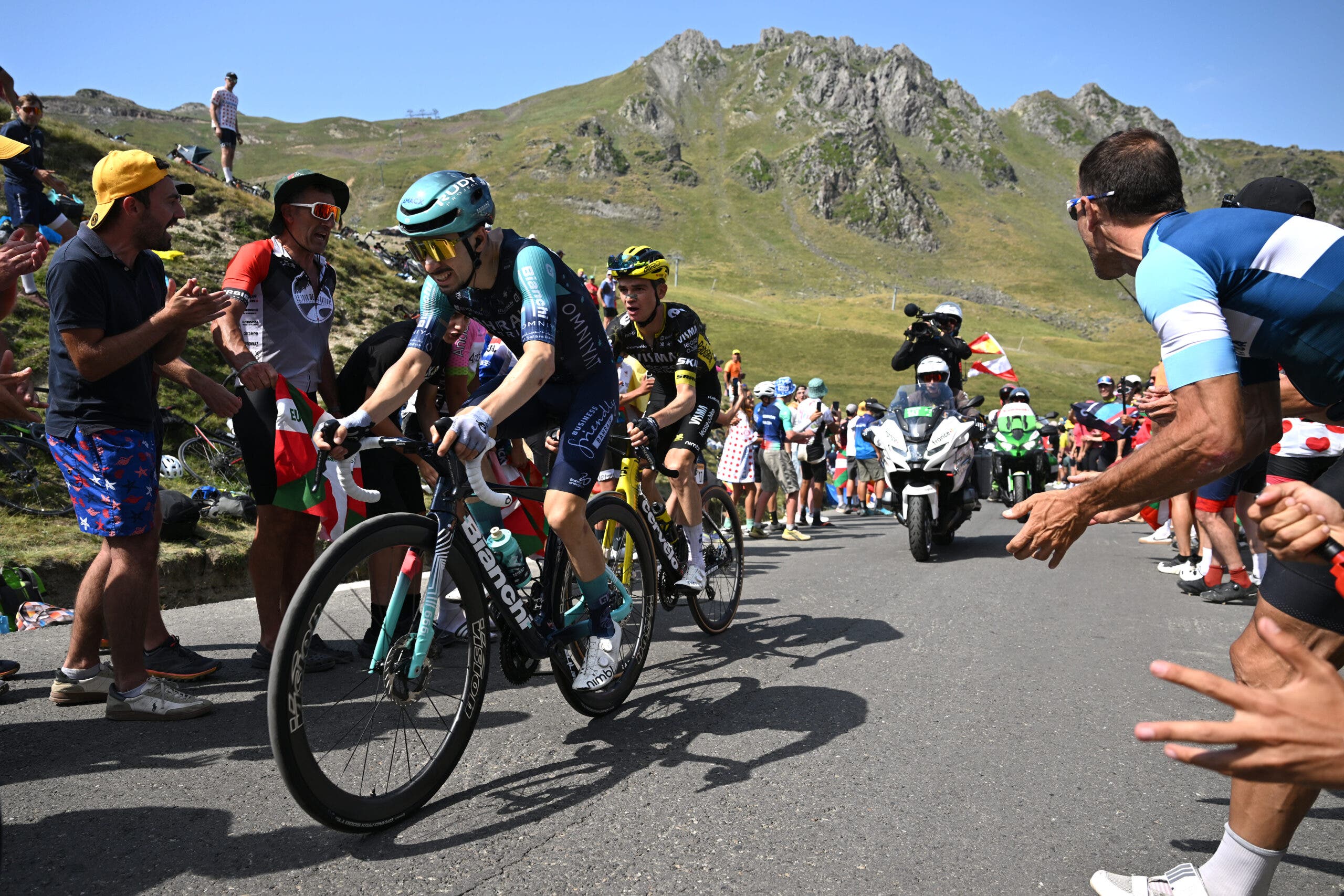 Lenny Martinez on the Tourmalet at the 2026 Tour de France.