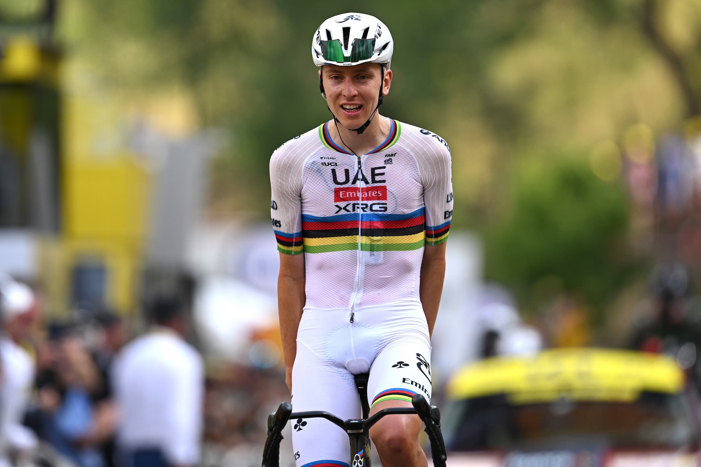 Pogačar is undoubtedly great, but is he the GOAT? (Photo: Tim de Waele/Getty Images)