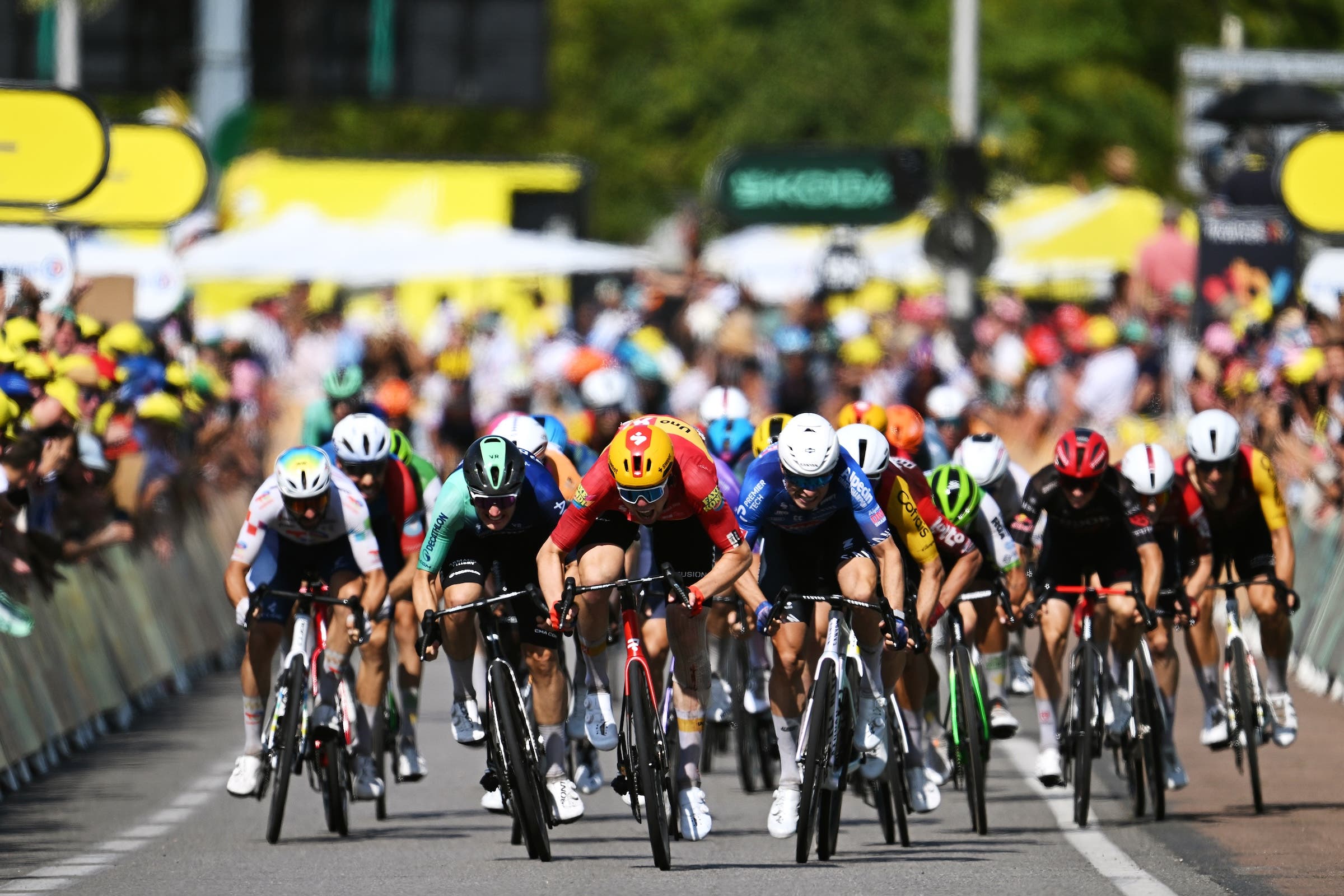Soren Wærenskjold was best in a massive bunch gallop, chancing an early surge (Photo: Dario Belingheri/Getty Images)