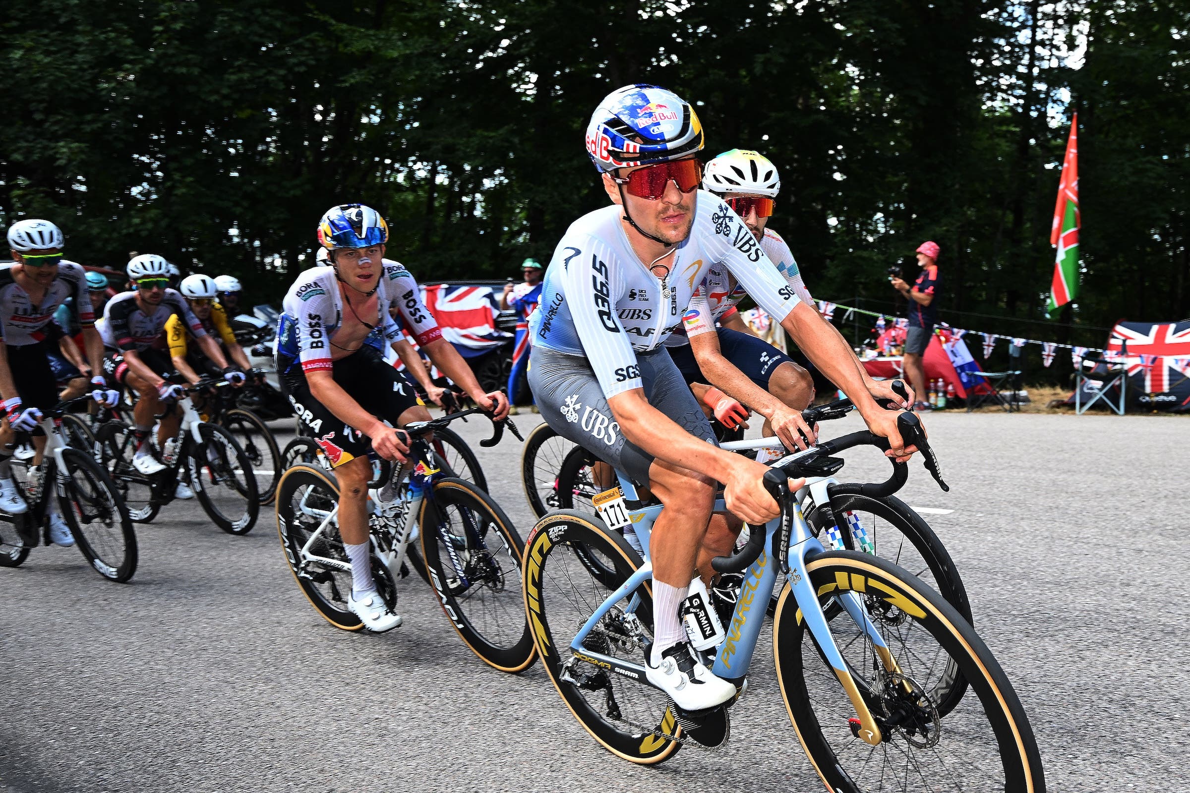 Pidcock tried to win the stage but couldn't get a solid gap on the climb (Photo: Tim de Waele/Getty Images)