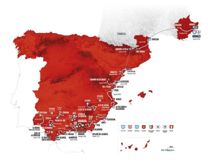 2026 Vuelta a España route map