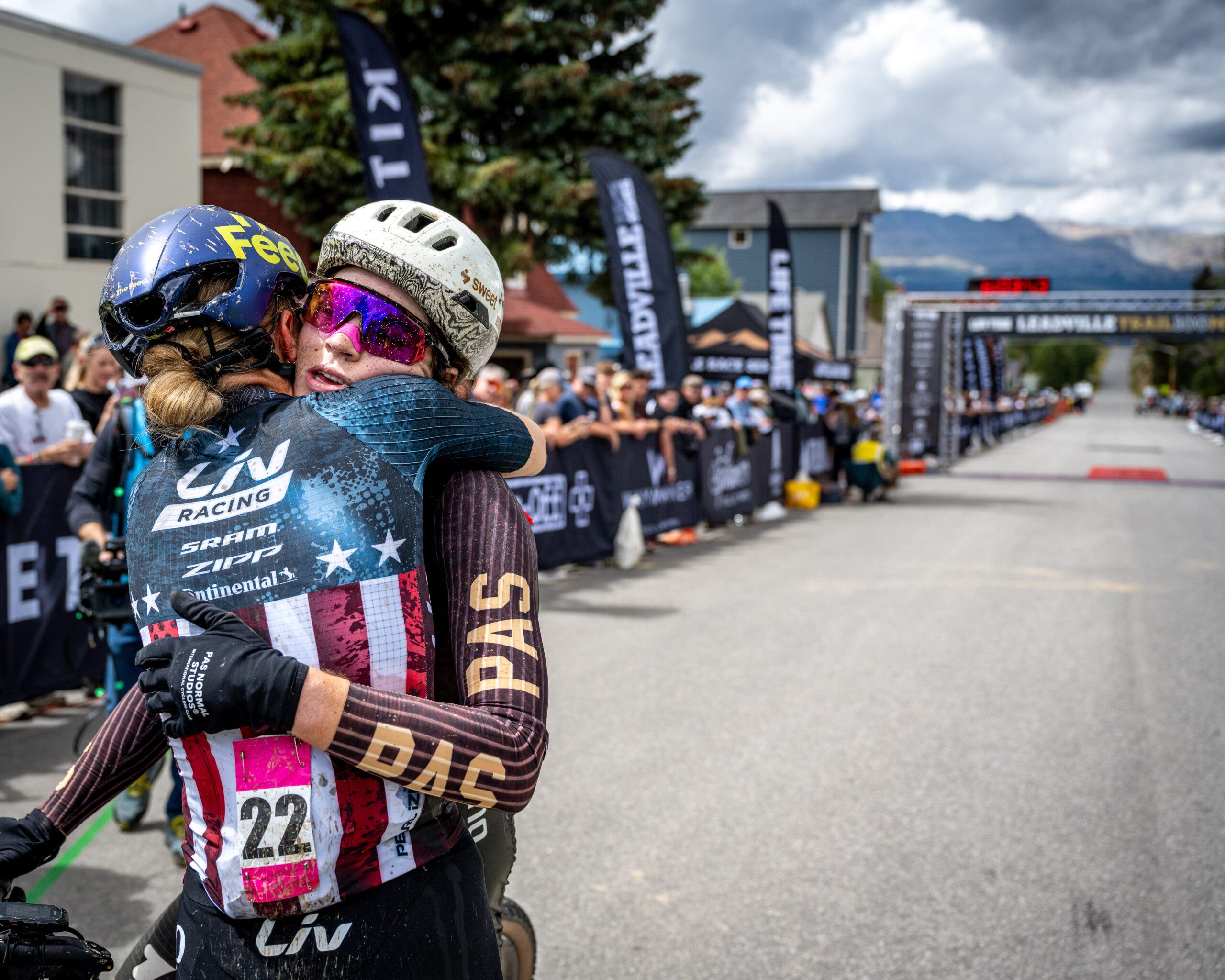 2026 Leadville finish hug