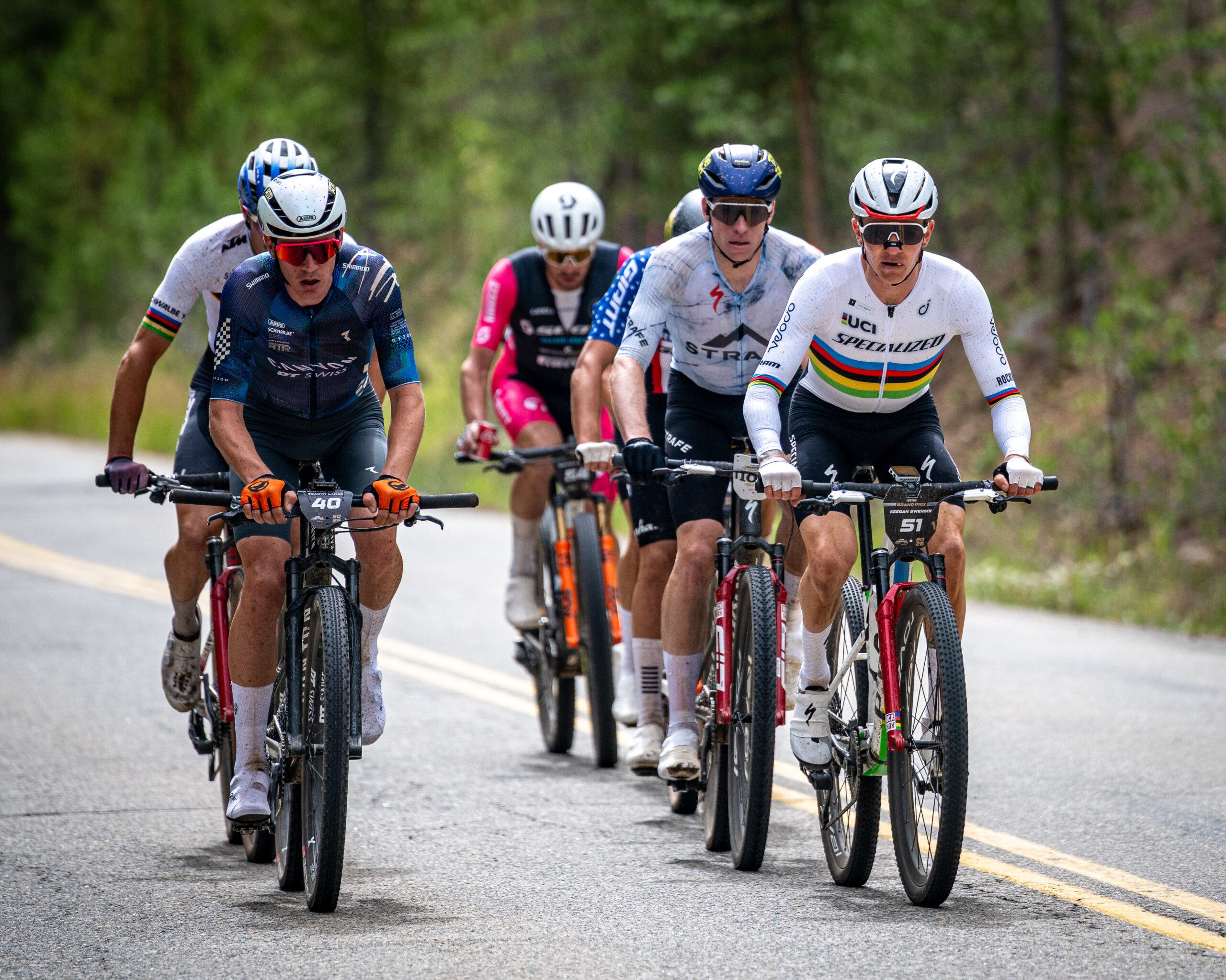 Lead group at 2026 Leadville 