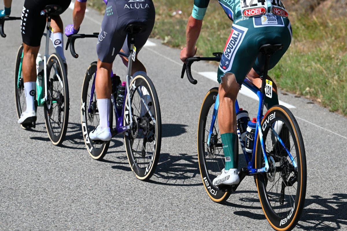 Detailed view of Ethan Hayter's shredded shorts on stage 2 of the Vuelta a España (Photo: Tim de Waele/Getty Images)