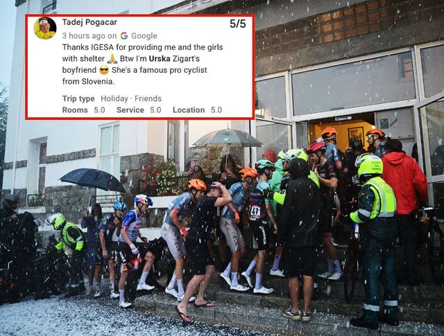 Vuelta a España ‘Hail Hotel’ Has Been Spammed with Rave Reviews. They're Definitely Not All Legit.