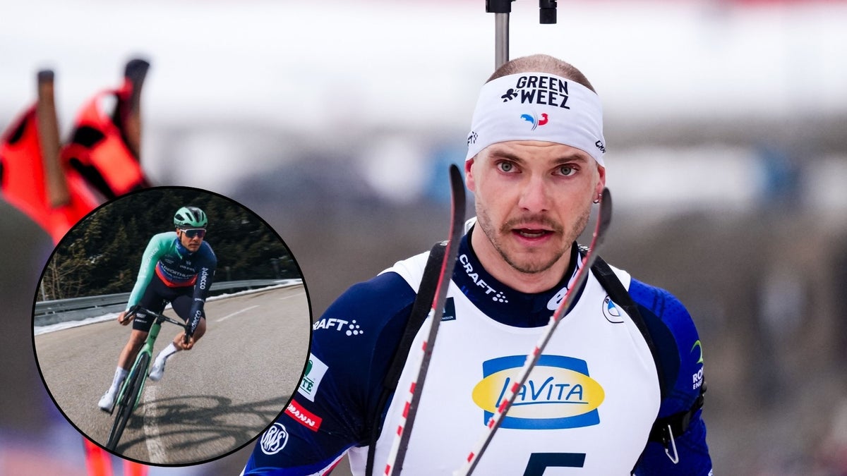 Émilien Jacquelin, superestrella del biatlón, cambia el fusil por la bicicleta en el debut más improbable del ciclismo profesional