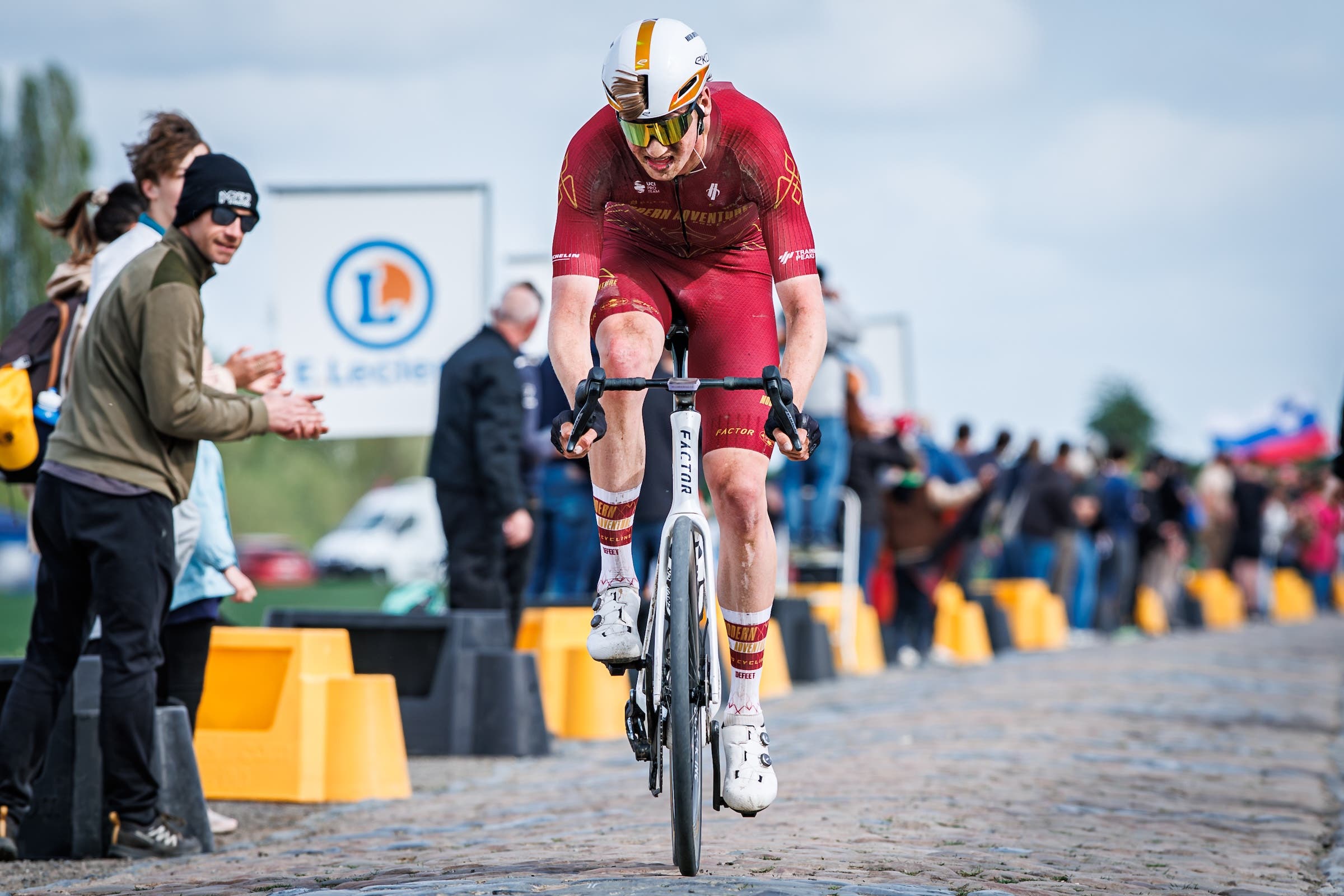 Ezra Caudell has ridden some major races with Modern Adventure Pro Cycling this year, including Paris-Roubaix (Photo: Pim Waslander/Soccrates/Getty Images)