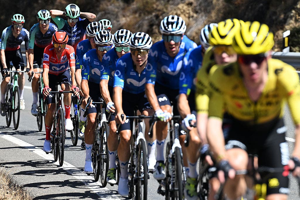 Red jersey Enric Mas kept a low profile on Tuesday. 