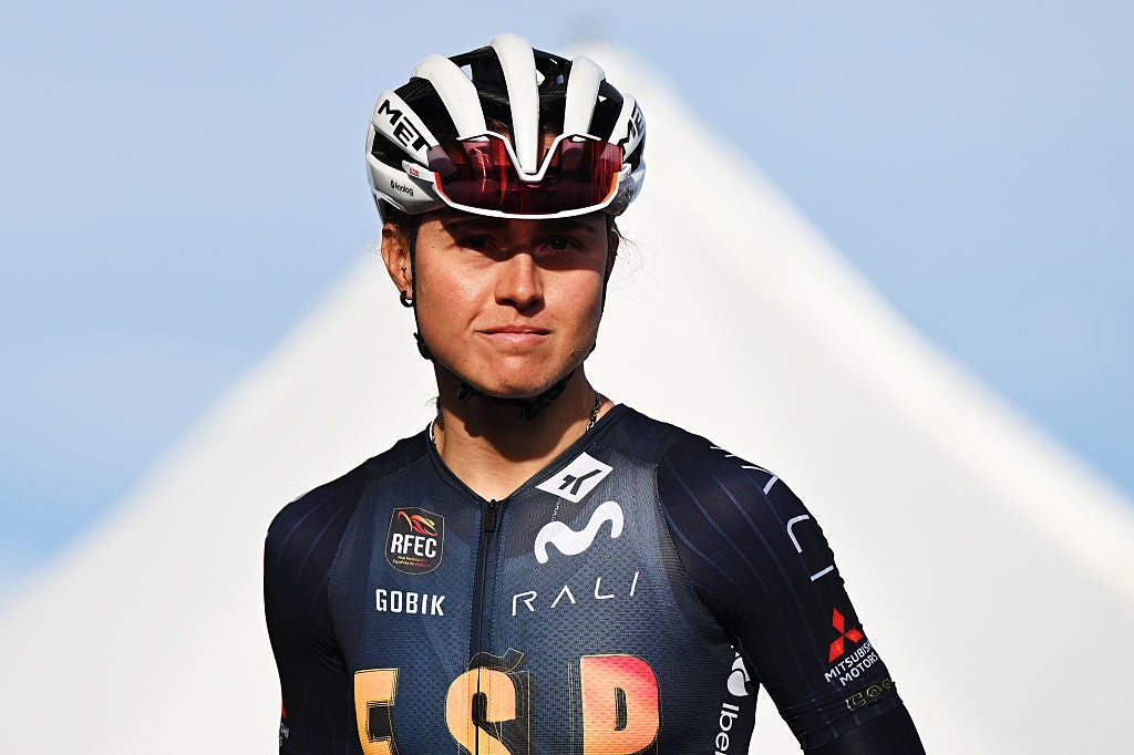 MONTREAL, QUEBEC - SEPTEMBER 26: Paula Blasi and Team Spain prior to the 99th UCI Road World Championships Montreal 2026 - Women Elite Road Race a 180.1km one day race from Brossard to Montreal on September 26, 2026 in Montreal, Quebec. (Photo by Dario Belingheri/Getty Images)