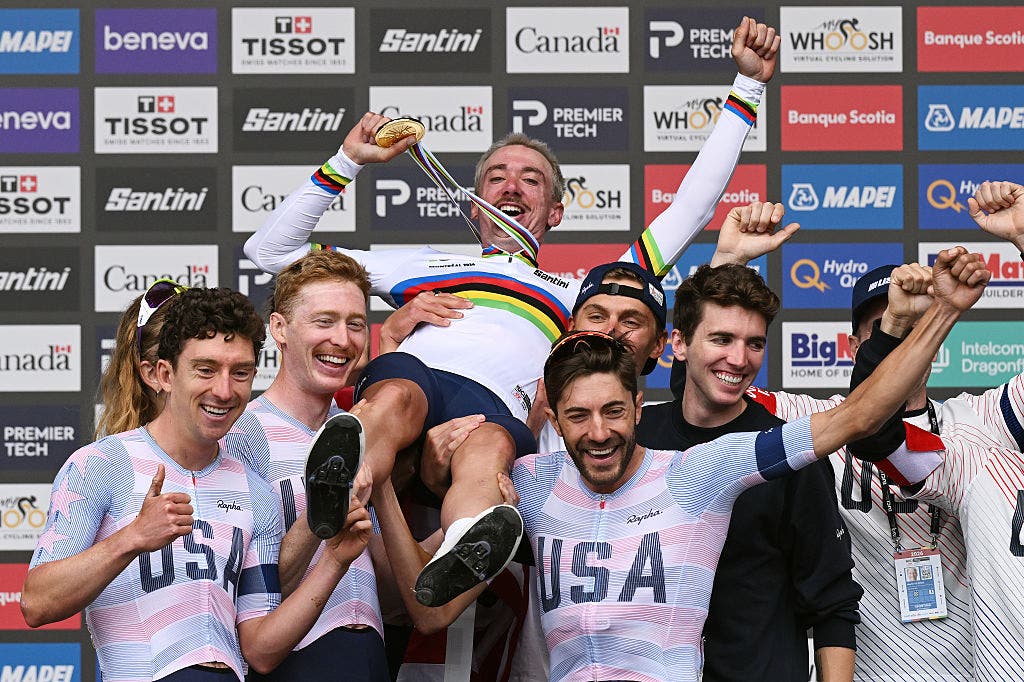 Team USA celebrates McNulty's win