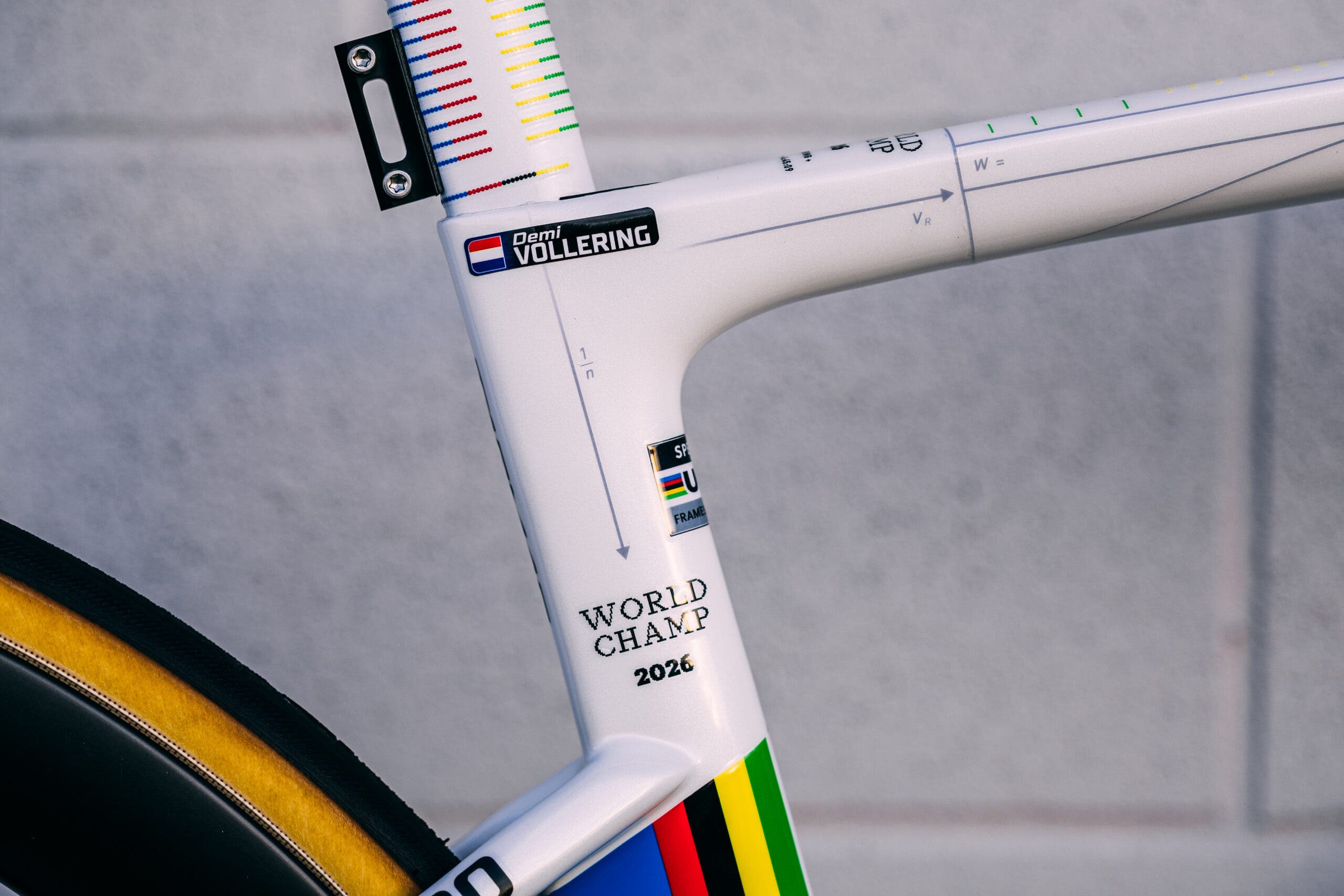 Speialized Tarmac SL9 of 2026 Road World Champion Demi Vollering