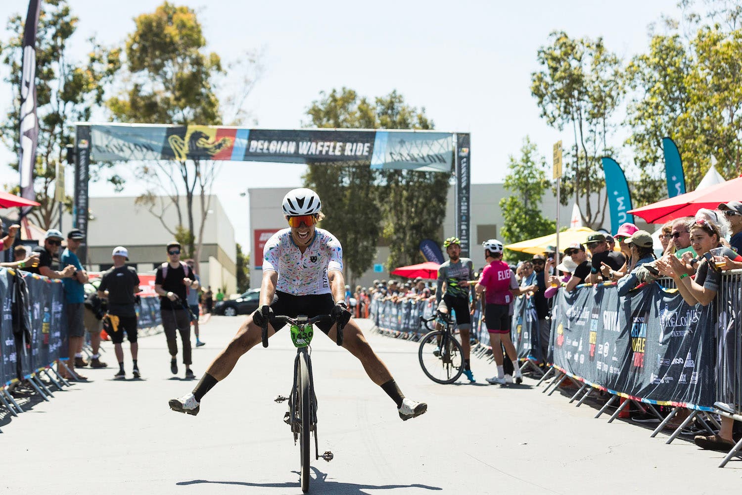 Sarah Sturm winning at Belgian Waffle Ride