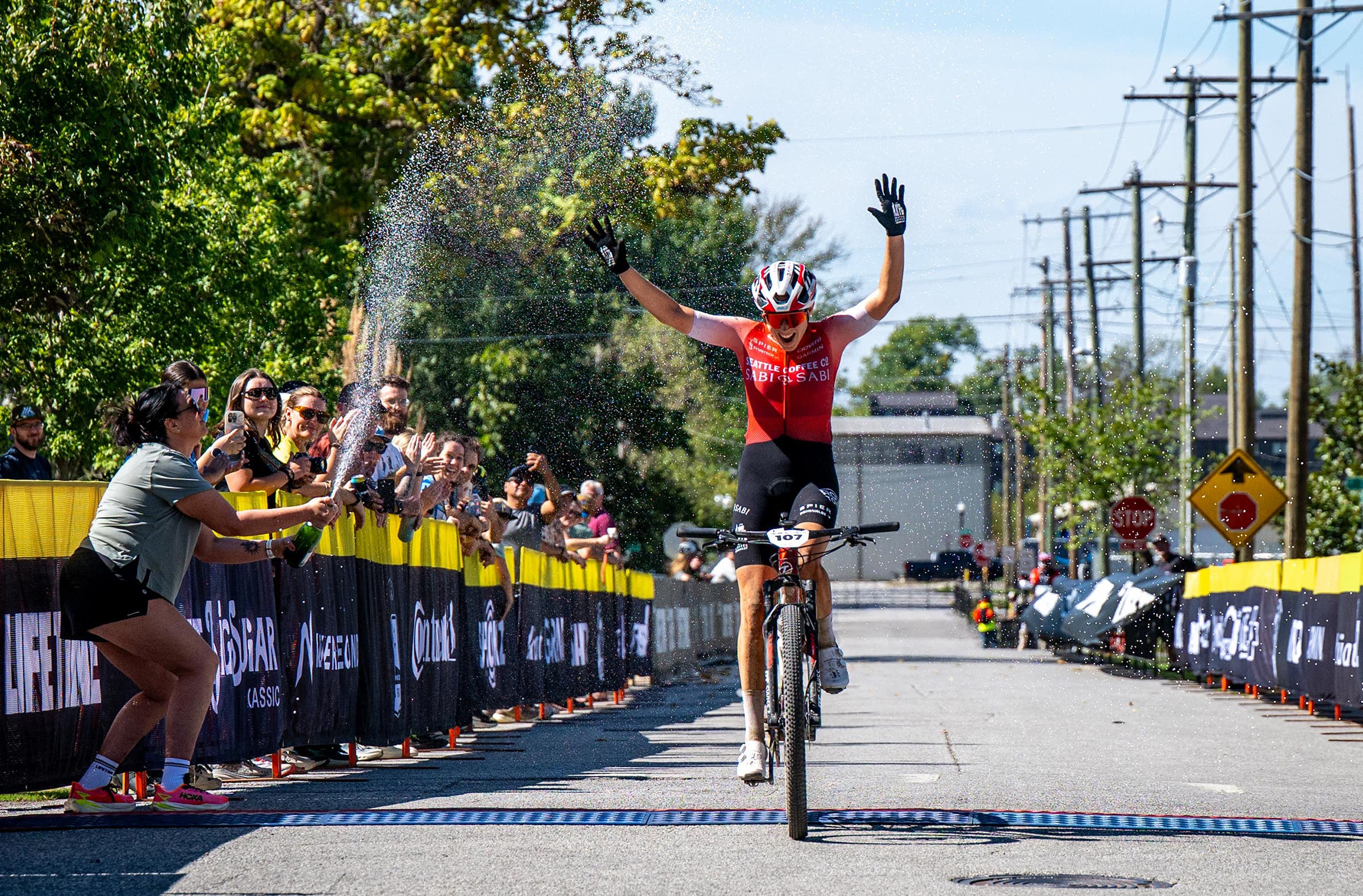 Candice Lill took the women's Little Sugar MTB (Photo: Life Time Grand Prix)