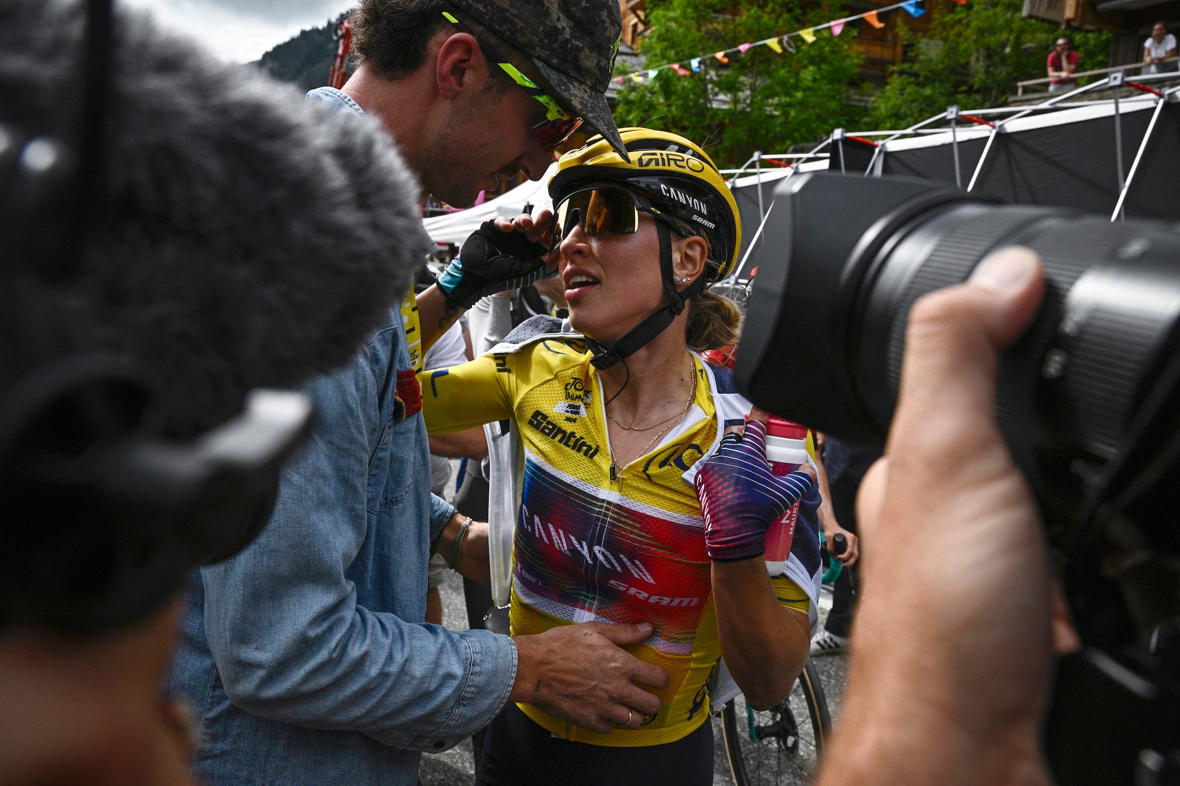 For some time the closest contact between Phinney and top level cycling was in supporting his wife Kasia Niewiadoma (Photo: Julien De Rosa / AFP)