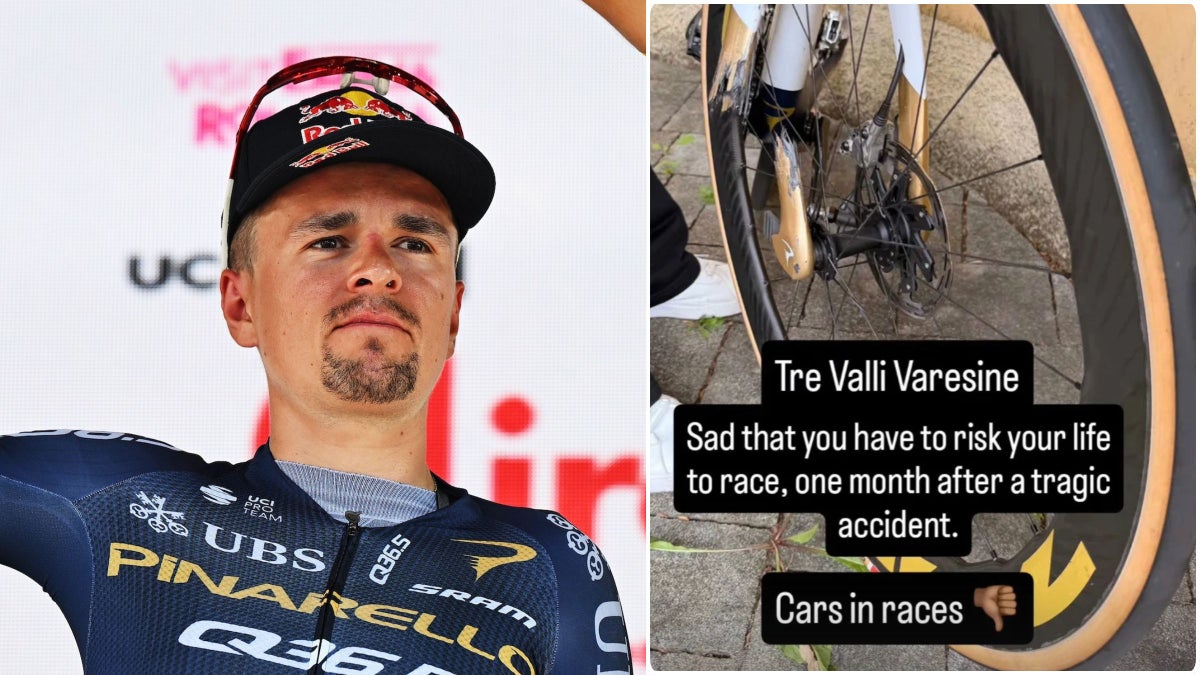 ‘Risk Your Life in a Race’: Wrong-Way Police Motorbike Hits Pidcock’s Teammates
